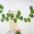 20 WEISPARK LED Palm Leaves String Lights, Tropical Artificial Monstera Leaf Wall Hanging Vine for Hawaiian Luau Party