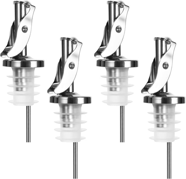 4 Pack Automatic Liquor Pour Spouts, Auto Flip Olive Oil Dispenser Spout,