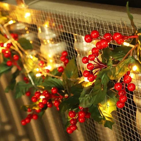 30 Stems,7.9 Inch Artificial Red Berry Christmas Holly Berry Branches Red Berry Picks for Holiday Home Decor and Crafts