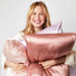 Kitsch Satin Pillowcase with Zipper for Hair & Skin, Queen Size, Blush, Machine Washable, Cooling, Wrinkle-Free