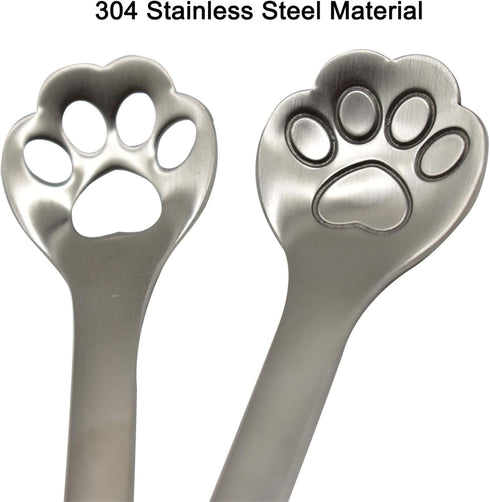 Maydahui 6PCS Cat Paw Spoon, 5.8 Inch Hollow Out Coffee Spoons, 18/10 Stainless Steel for Dessert, Ice Cream