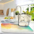 Watercolor Pattern Dish Drying Mat for Kitchen Counter, 18" x 16" Microfiber Absorbent Drying Pad, Heat-resistant