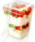 FIFWVGP 5 oz 60Pcs Plastic Dessert Cups With Lids and Spoons, Yogurt Parfait