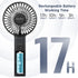 EasyAcc Handheld Fan, Mini Handheld Fan 2021 Upgraded Portable Battery Fan One Touch Power Off USB Desk Fan 3-17 Hours 4 Speeds Strong Winds Personal Cooling Fan for Home Office Outdoor-Black by EasyAcc
