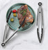 Kitchen Tongs for Cooking, Locking Silicone Tongs, Stainless Steel Serving Tongs, 7, 9, and 12 In Locking Food Tong