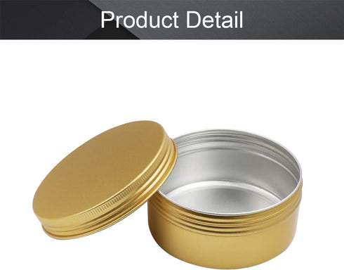 Othmro Round Aluminum Cans, 150ml/5 oz Tin Can with Screw Top Metal Lid for Crafts & Cosmetic Storage