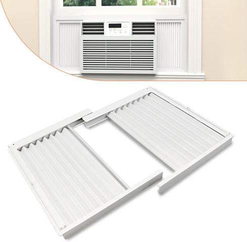 GCGOODS Window Air Conditioner Side Panels with Frame, Adjustable Kit for 8,000 BTU Units