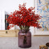 Artificial Red Berry 8 Pack Holly Red Christmas Berries Stems for Xmas Tree Decorations, Crafts, Thanksgiving Day
