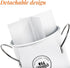 Vintage Farmhouse Utensil Holder, 4 Compartment Metal Cutlery Caddy with Removable Divider, White