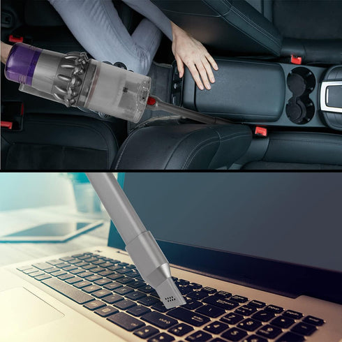 LANMU Crevice Tool Vacuum Attachments, Compatible with Dyson V15 V12 V11 V10 V8 V7, Narrow Nozzle for Crevice Cleaning