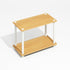 2-Tier Furinno Turn-N-Tube Side Table, Wide End Table with Open Shelf, Toolless Assembly Night Stand, Bedside Table