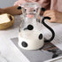 1 Set Glass Carafe Pitcher with Glass Mug, Cute Cow Glass Tea Pitcher Kettle, 550ml Night Water Carafe