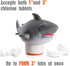 XY-WQ Chlorine Floater, Floating Pool Chlorine Dispenser (Shark), Fits 1 and 3 Inch Tablets for Large and Small Pools, Hot Tub, Spa