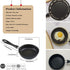 Mini Egg Frying Pan 4.7-Inch 3Pcs, Non-stick One Egg Frying Pan with Bakelite Handle, Cast-Iron Pot Designed for Eggs and Pancakes, All Stoves are Compatible - Non Toxic by Unoschrim
