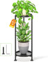 LASZOLA 2 Tier Black Plant Stand Indoor for Large Tall Heavy Duty