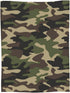 Perinsto 60"X50" Military Camouflage Pattern Throw Blanket Ultra Soft Warm All Season Green Camo Decorative Fleece