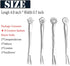 8Pcs 4.9 Inch Stainless Steel Flower Forks, Small Pickle Dessert Cake Forks for Banquet Party Seafood Cocktail