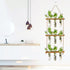 (9 XXXFLOWER Wall Hanging Propagation Station with Wooden Stand Glass Test Tubes Tiered Planters Wall Terrarium