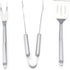 4-Piece Set Amazon Basics Stainless Steel BBQ Grilling Tool with Carry Bag, Rust-Resistant, Dishwasher Safe