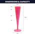 Party Essentials 20 Count Hard Plastic 5 oz Champagne Flutes, Neon Pink