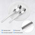 uxcell 4pcs 9.9 Inches Stainless Steel Soup Spoons for Dessert, Cereal, Dumplings, Wontons, Silver Tone