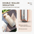 BENFUCHEN 12oz Travel Coffee Press, Vacuum Insulated Portable French Press in Beige