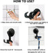 2-Pack Razor Holder for Shower with Suction Cup - Vacuum Wreath Hanger for Door, Wall, or Window, No Drill Adhesive