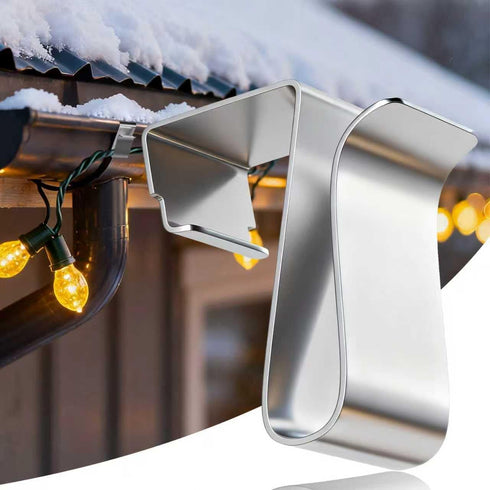 Bieyaaso Gutter Clips for Hanging Outdoor Lights Christmas Light Gutter Clips for Outside