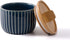 Salt Cellar Keeper with Bamboo Lid, 14oz Big Capacity Ceramic Sugar Bowls