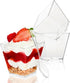TOFLEN 50 Pack 3.5 oz Plastic Dessert Cups with Spoons, Irregular Square