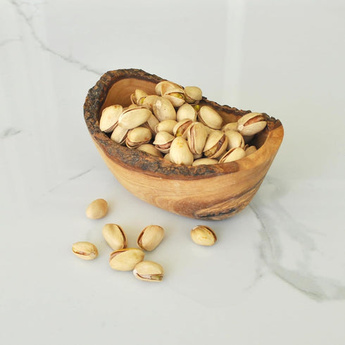 Olive Wood Dipping Bowl - Rustic. Olive wood bowl for dipping oils, condiments, olive bowl, snack bowl, tapas dish. Handcrafted in Tunisia. by Naturally Med