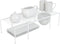 Smart Design Kitchen Storage Expandable Shelf Rack with Scratch Resistant Feet - Steel, for Cabinet & Pantry