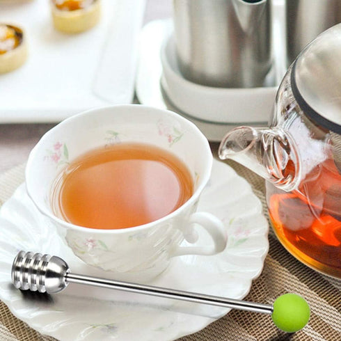 6.3 Inch Stainless Steel Honey Dipper Stick Honey Wand Server for Honey Pot Dispense Drizzle Honey, Wedding Party