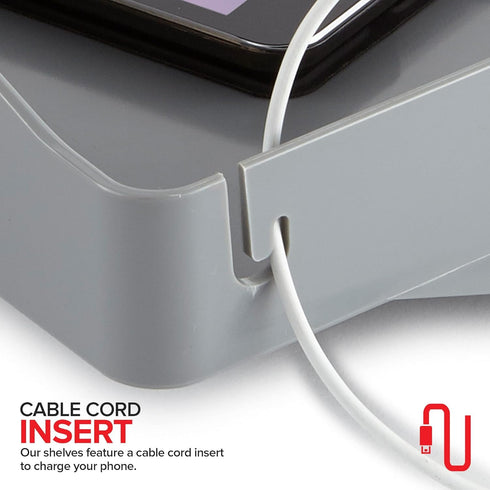 Modern Innovations Bedside Shelf for Bed, College Dorm Room, Bunk Bed Shelf for Top Bunk, Clip On Nightstand Tray