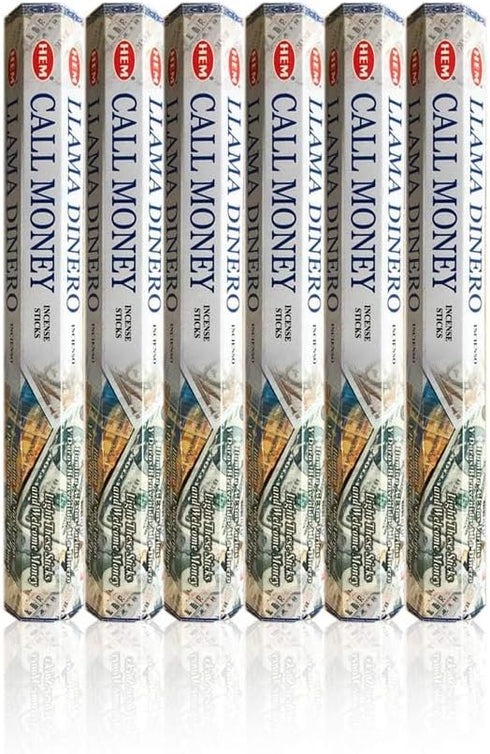 Inspire Dream Play Call Money 6 Boxes of 20 = 120 Hem Incense Sticks Bulk Case Retail Display