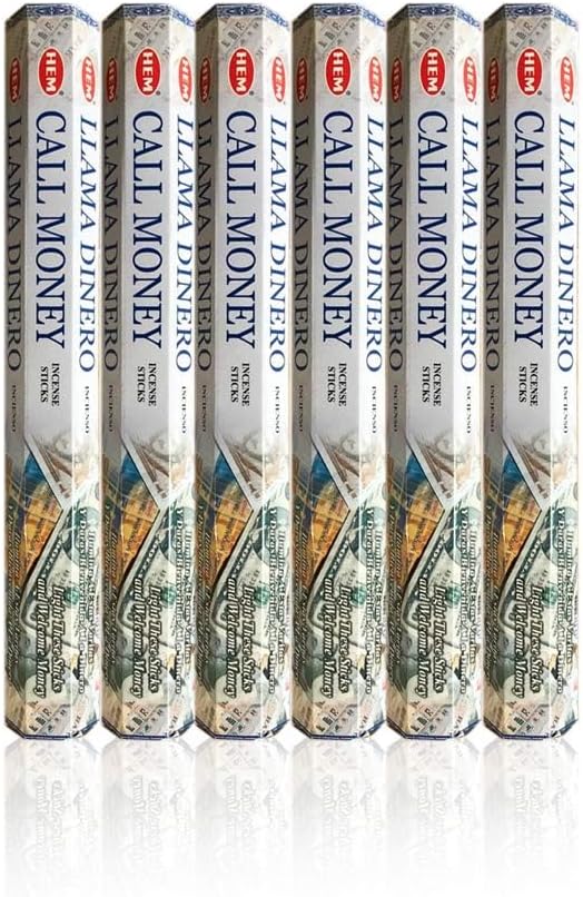 Inspire Dream Play Call Money 6 Boxes of 20 = 120 Hem Incense Sticks Bulk Case Retail Display