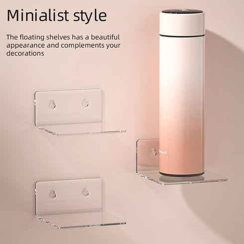 Acrylic Wall Shelves for Storage,Floating Shelf,Clear Display Shelves,Ledges for Pop Figures Plant Organizer for Toy