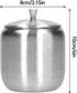 Tomotato Sugar Bowl Sugar Container 370ML 304 Stainless Steel Polished Brushed Sugar Bowl Salt Pepper Spices Bowl with Spoon and Lid for Home and Kitchen by Tomotato