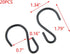 T Tulead S-Shape Hooks Hanger Hook, Black Light Duty Ornament Hooks, Small Iron Connector Pack of 20