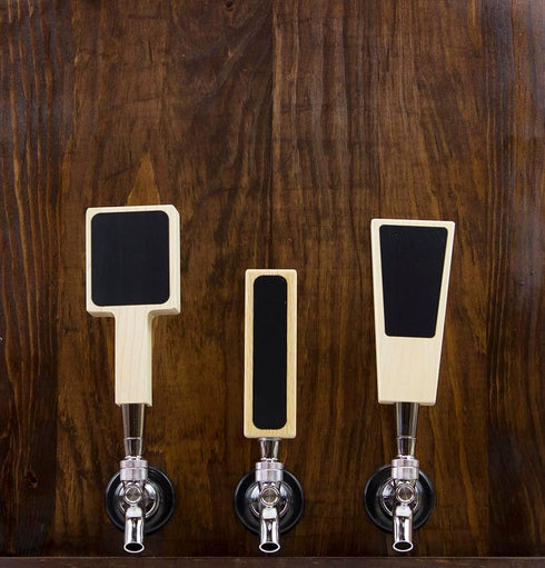 Solid Red Oak Chalkboard Tap Handle, Straight 5"