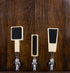 Solid Red Oak Chalkboard Tap Handle, Straight 5"