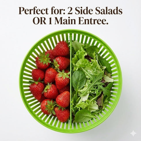 Cooler Kitchen Small Salad Spinner Mini Lettuce Spinner and Dryer with Measuring Cup Bowl Compact Veggie & Fruit