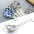 IQCWOOD 6.2-inch Asian Soup Spoons, 4pcs Ceramic Chinese Soup Spoon for Ramen, Pho, Wonton, Dumpling, Miso