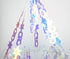 Frozen Holographic Chandelier Shaped Hanging Decoration, Shiny Iridescent White Foil Ceiling Decorative OrnamentUnicorn