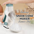 KEOUKE Rotary Ice Shaver with Handle, Manual Hand Crank Snow Cone Maker, White