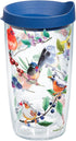Tervis Watercolor Songbirds Double Walled Insulated Tumbler Cup - Made in USA, Keeps Drinks Cold & Hot, 16oz, Clear