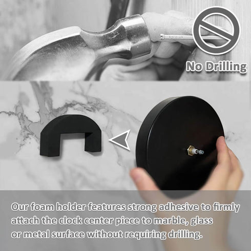 Mintime Large DIY Wall Clock, Battery Operated, Modern Decorative Clock for Living Room/Office