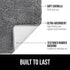 Gorilla Grip Bathroom Rug Sets - Soft Chenille 2 Piece Area Rugs, 30"x20" Carpet, Toilet Base Mat, Grey
