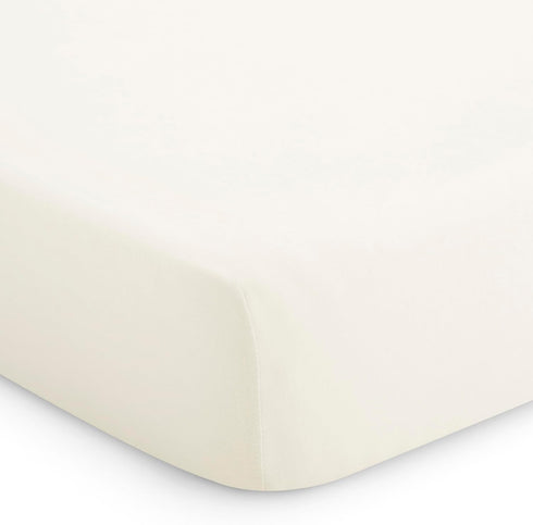 Evolur 1 Piece Cream Full Crib Solid Fitted Sheet, Fitted Crib Sheet