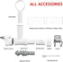 Kitchenaid Stand Mixer Pasta Attachment with 6 Different Shapes, Durable Mixer Accessories